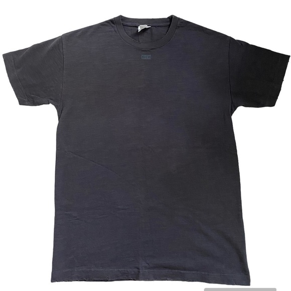 Kith Distressed Heavy Weight Black Cotton Short Sleeve T-Shirt Small Unisex - Picture 7 of 10